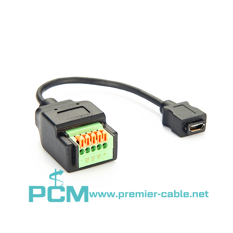  Micro USB Female to Terminal Block adapter