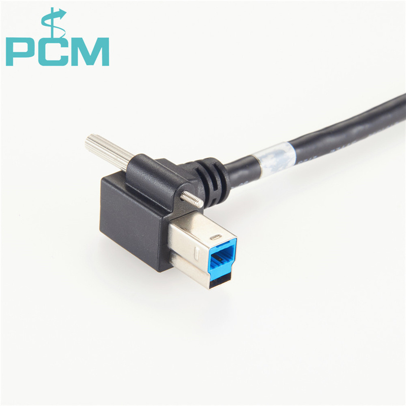 USB3.0 B Panel Mount Cable with screw