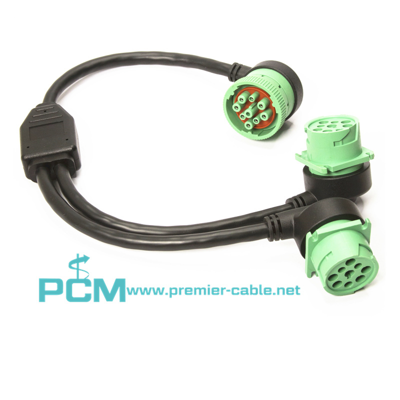 J1939 Splitter Y Cable With Right Angle Connector 