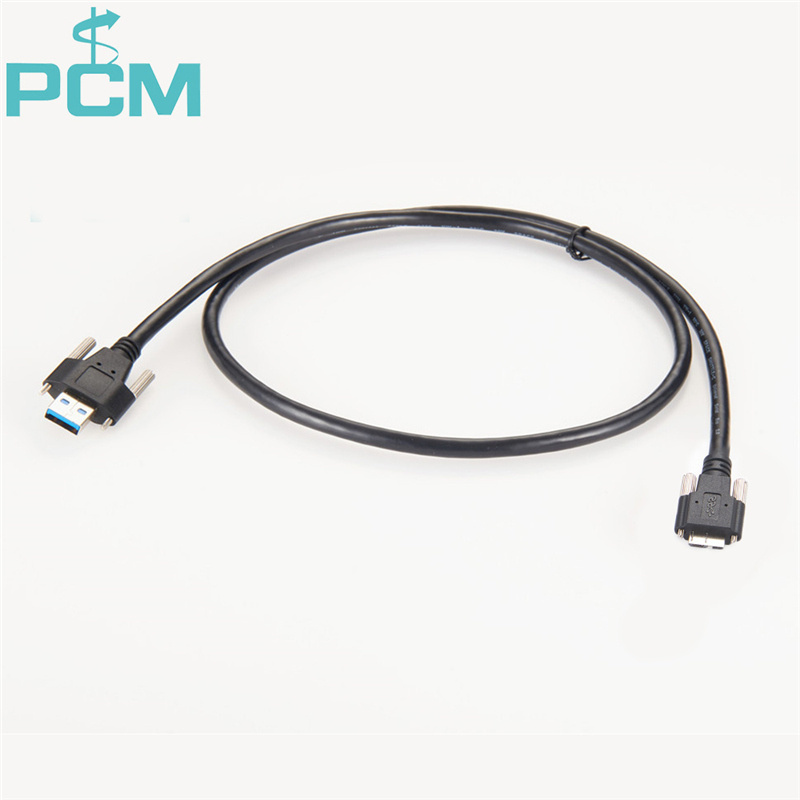USB 3.0 A M to Micro B M with Dual Screw Locking Cable