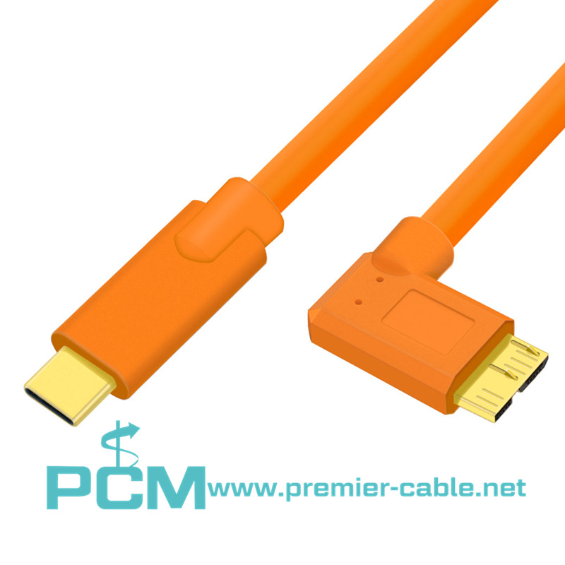 High-speed tethered shooting cable USB Type-C to Micro B