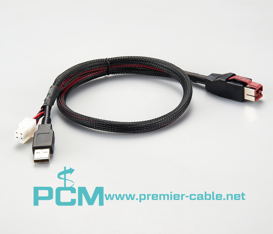 24V powered usb male to 3P terminal cable