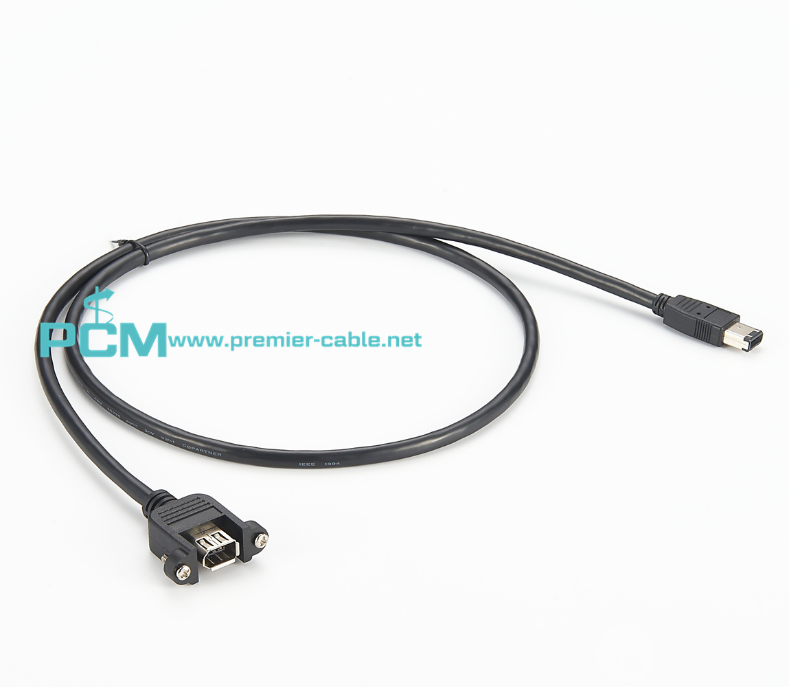 FireWire Panel Mount Extension Cable