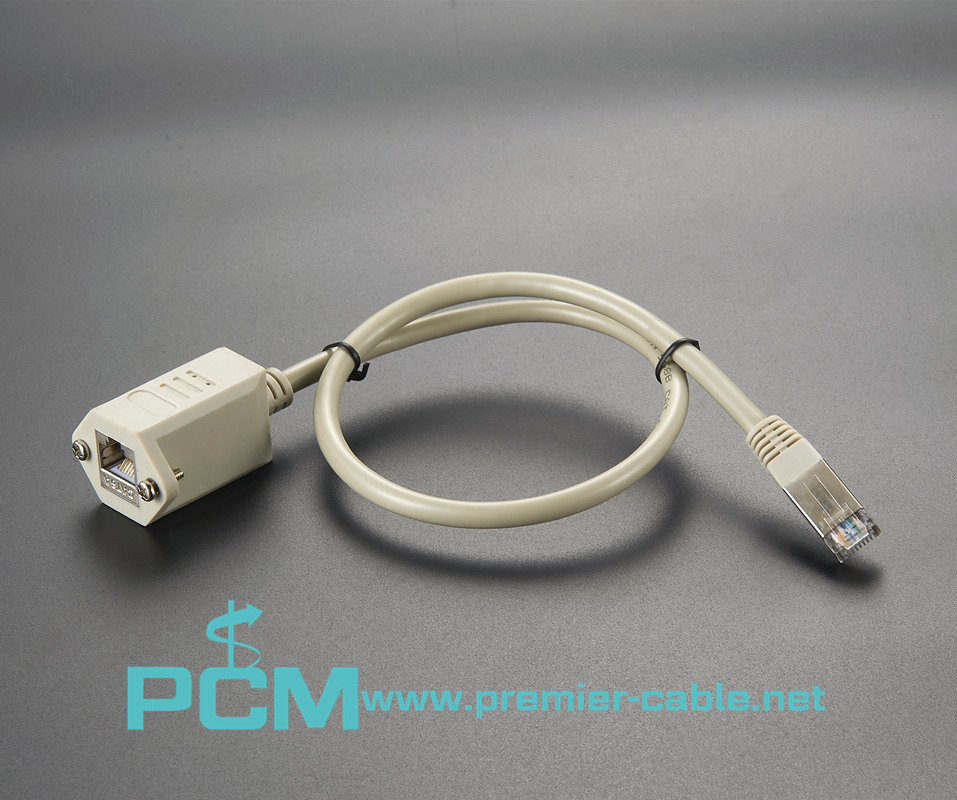 Cat6A Panel Mount Extension Cable