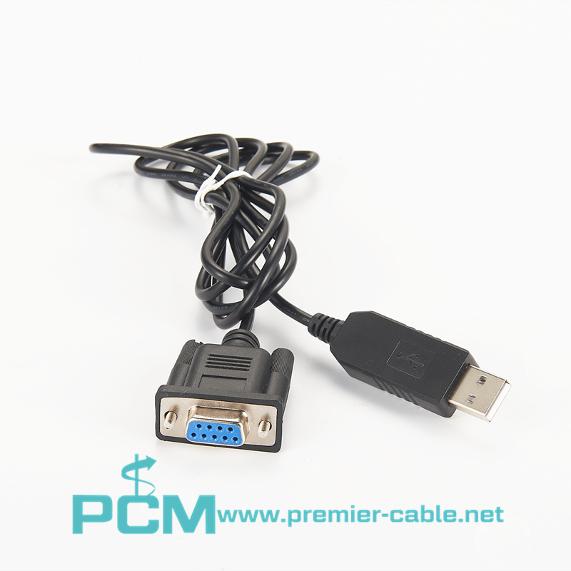 USB To RS232 Serial CAT DB9 Adapter Cable 