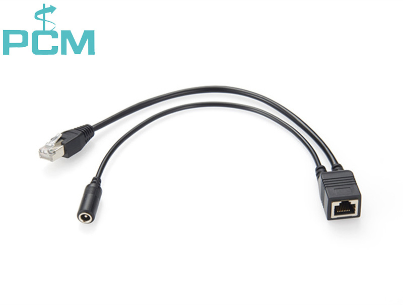 POE RJ45 Female to Male Plug   DC Male Adapter Cable
