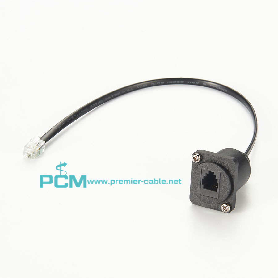D Type CAT3 RJ11 Female To Female Connector