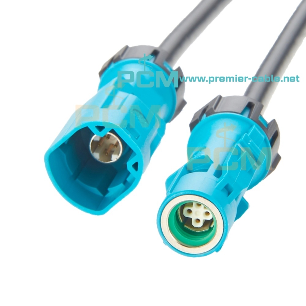 Waterproof Fakra HSD to HSD Cable Assemblies Reverse Camera