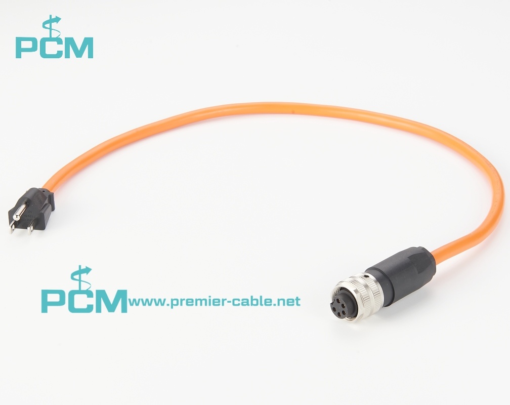 NEMA 5-15P to 7/8 inch Mini-change Connector 5 Pin Power Cable