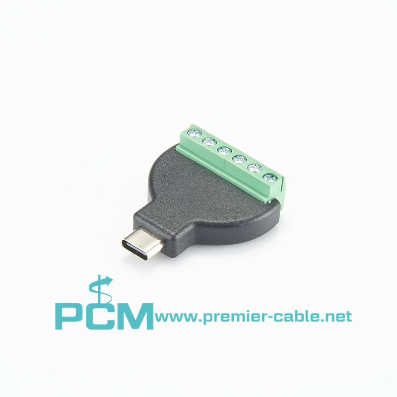 USB-C to Screw Terminal Block Connector