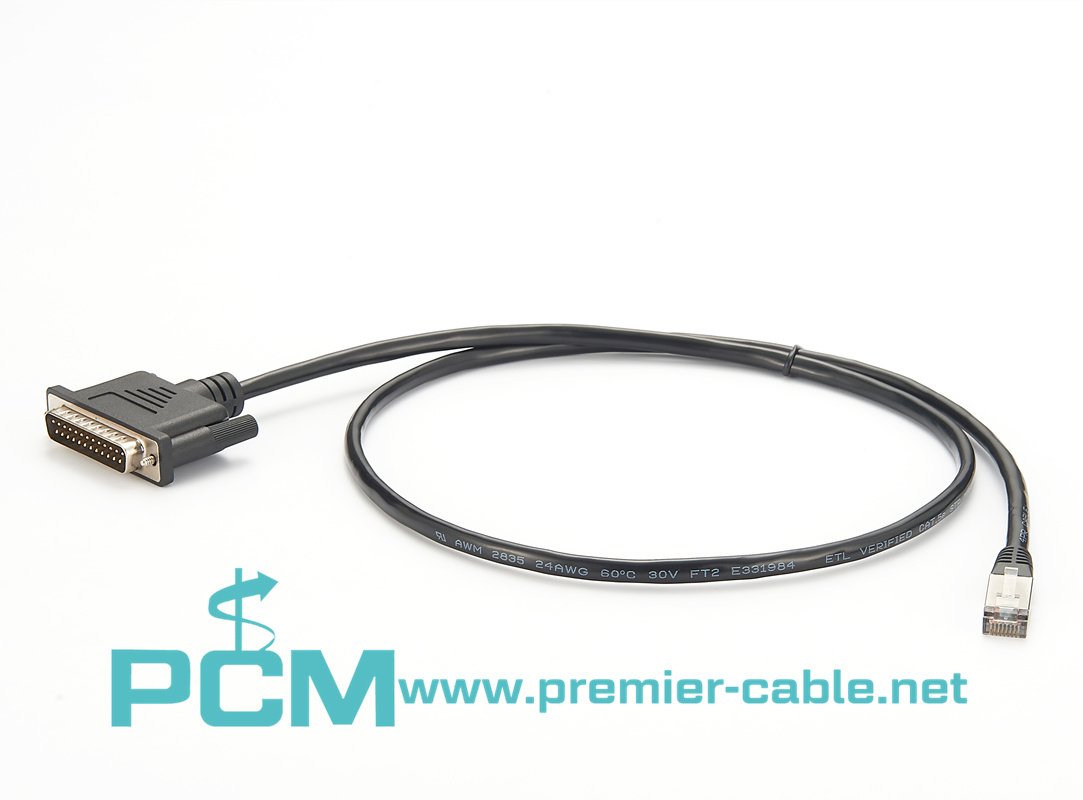 DB25 to RJ45 Ethernet Modem Console Cable