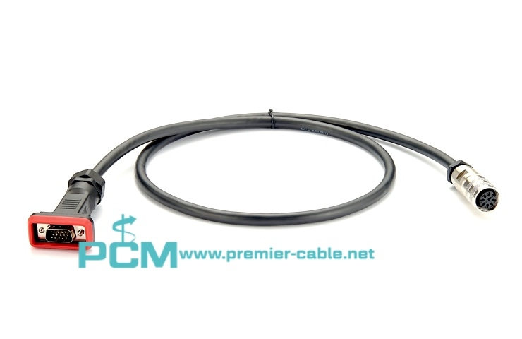 RET control cable with male DB15 and female AISG connector