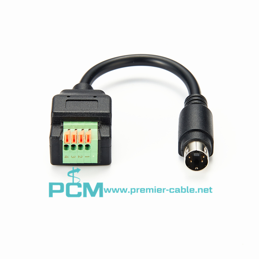 Premier Cable S-Video 4 Pin Mini DIN to terminal block connector