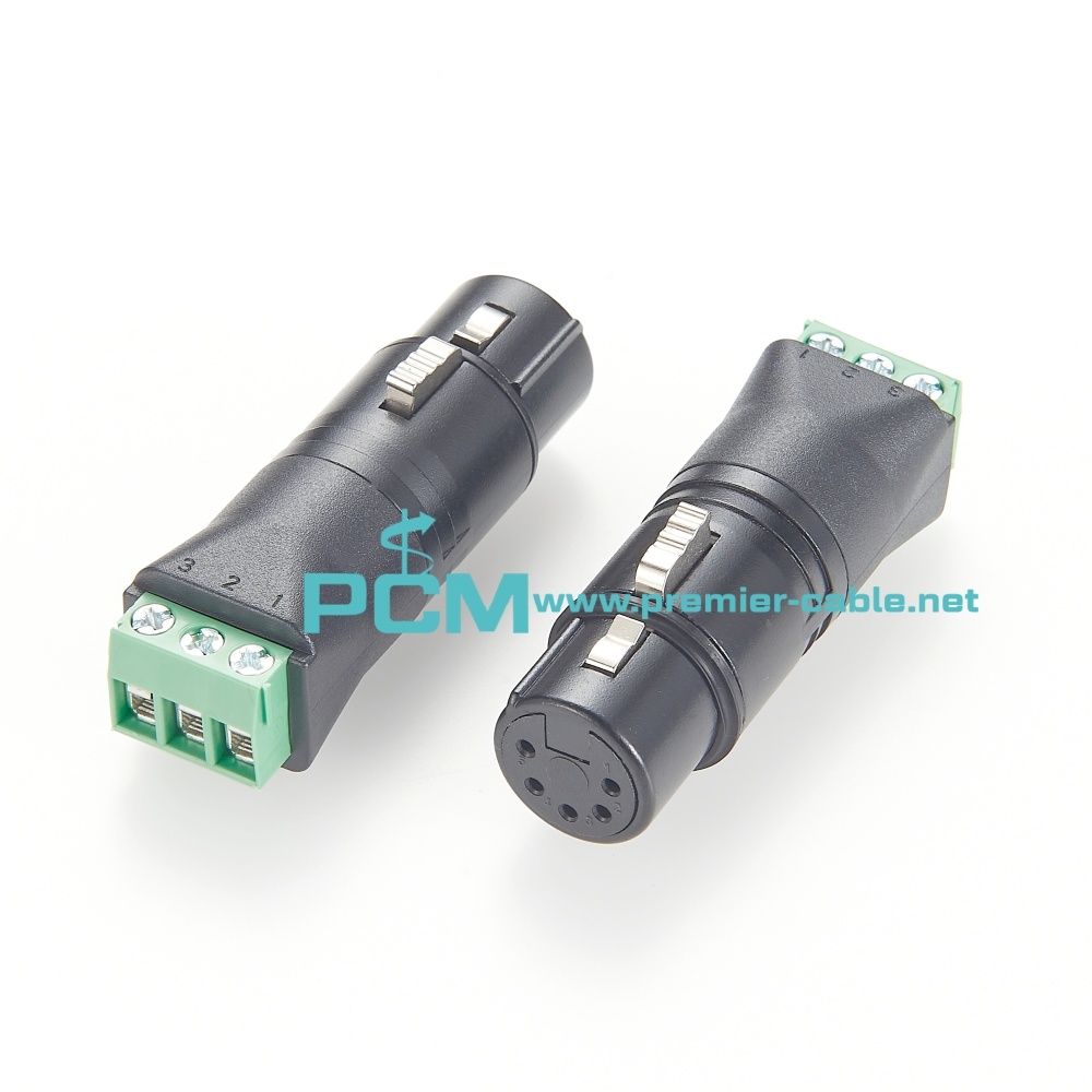 5 Pin XLR to 3 Pin terminal block
