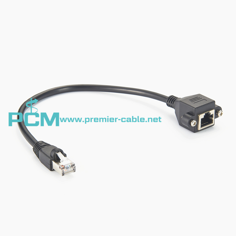 RJ45 Network extension cable with screw holes  