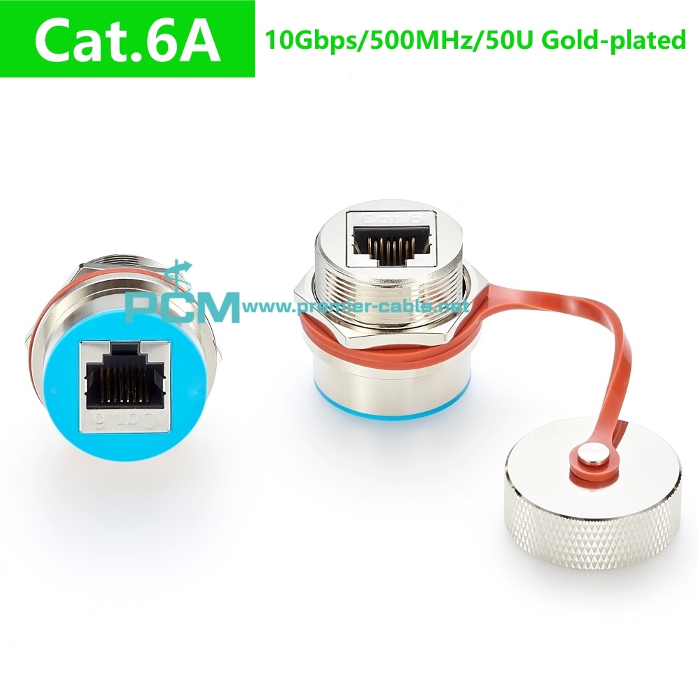 IP68 Waterproof CAT6A CAT8 RJ45 Shielded Outdoor Adapter