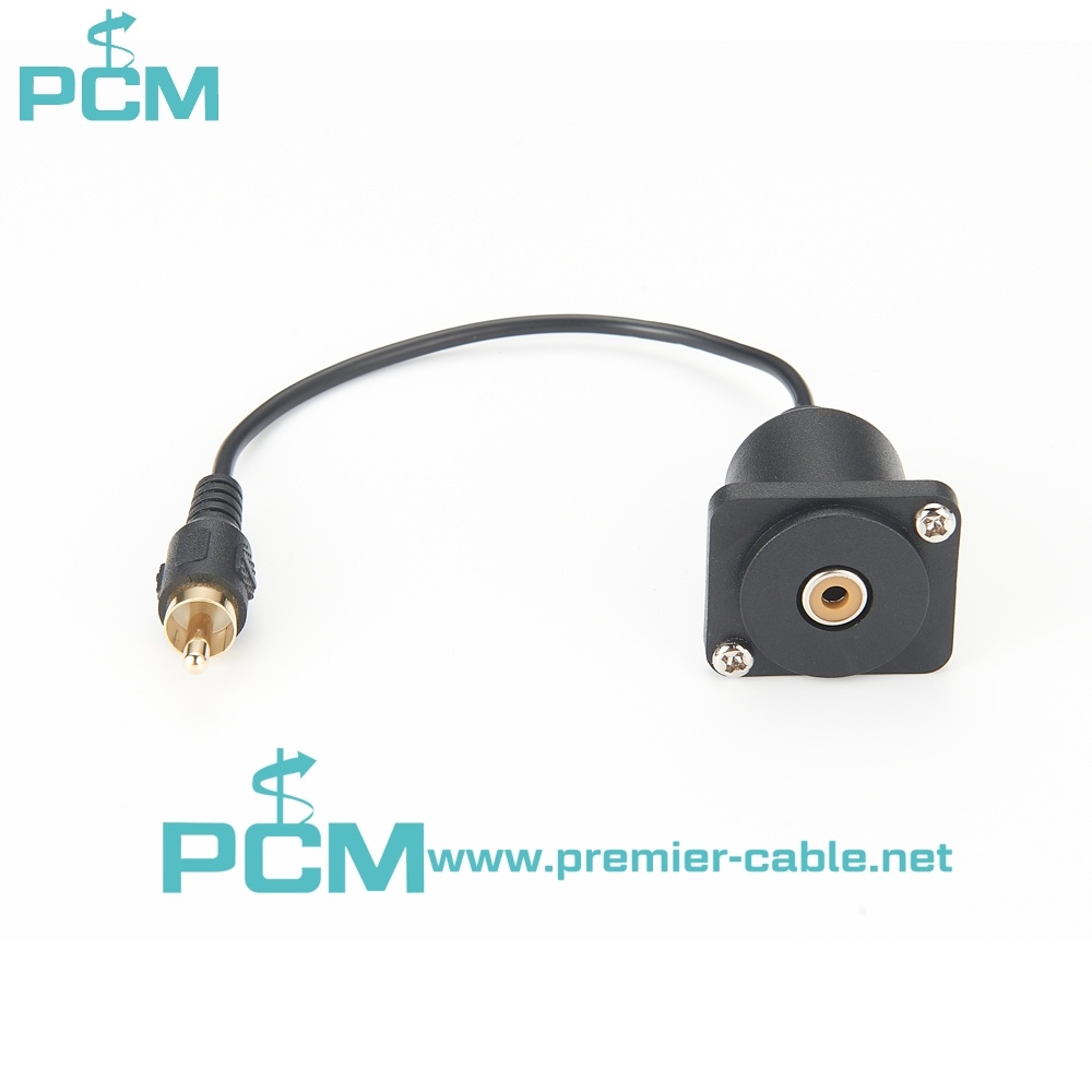 RCA Female D Type Panel Mount Cable