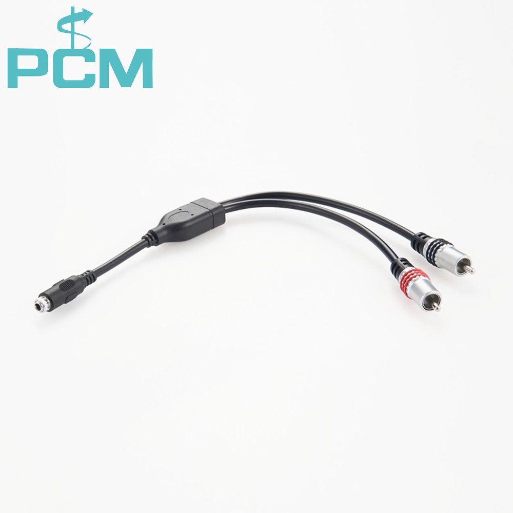 Panel Mount 3.5mm to RCA cable