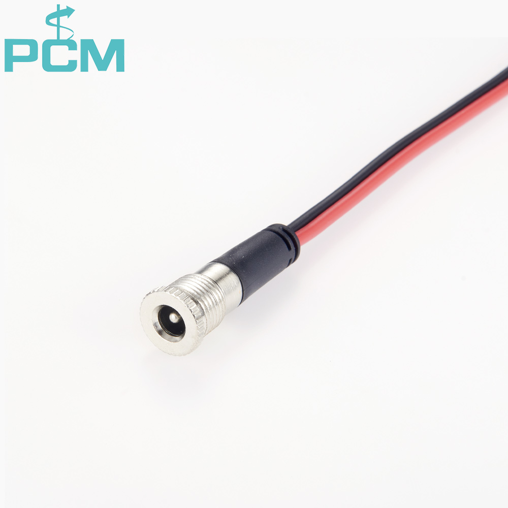 DC Panel Mount Jack Cable 305mm 5.5x2.5mm 54-00064 to Stripped and Tinned 18 AWG 30-00415