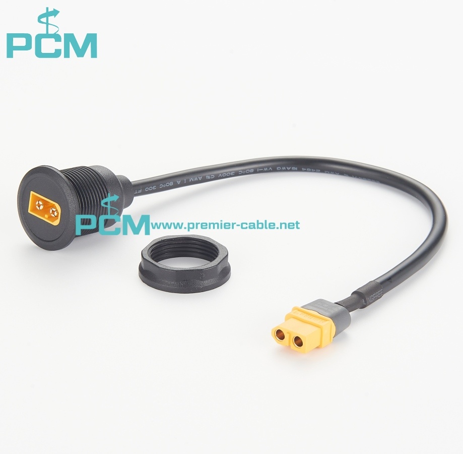 XT60 panel mount connector cable