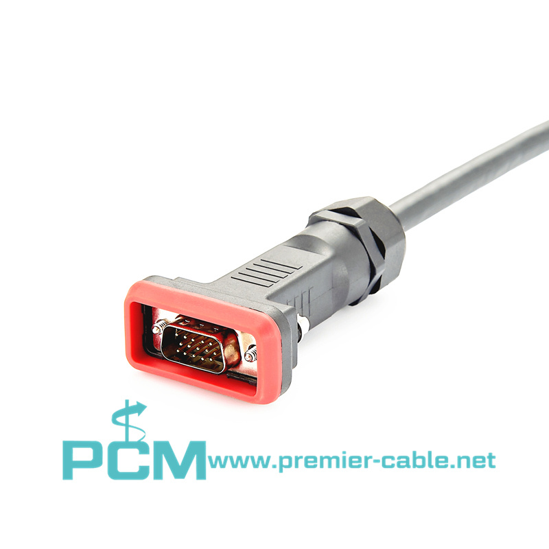 Waterproof HD15 VGA Connector IP67 cable