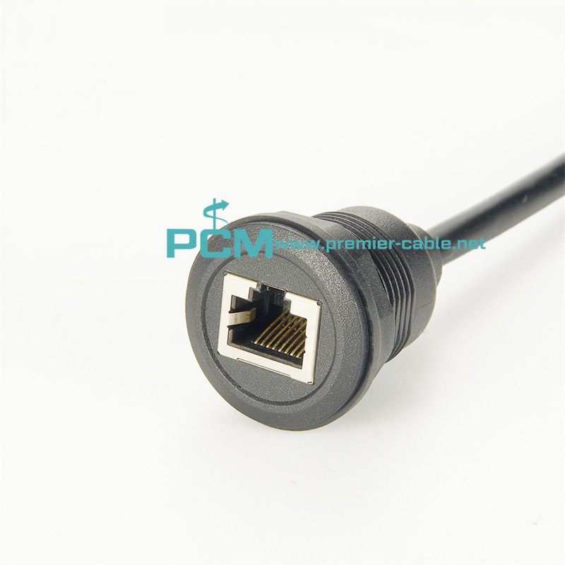 Har-port RJ45 Cat6 coupler with cable