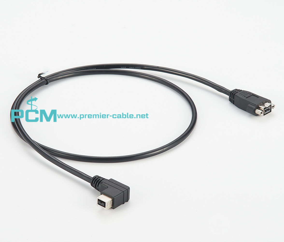 IEEE1394B male to female extension cable