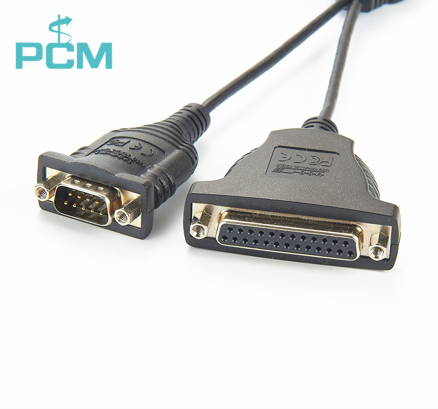DB9 RS232 and DB25 Parallel Printer Cable