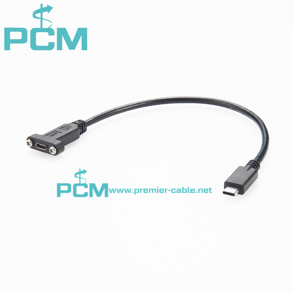 USB 3.1 C Panel Mount Extension Cable