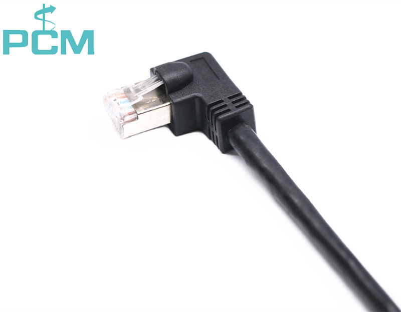 Cat6 Gigabit Molded Patch Cable RJ45 Right Angle Cable
