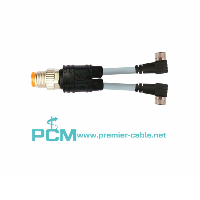 M12 to M8 Y-Splitter Adapter cable