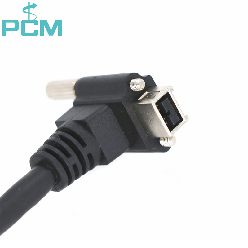 Firewire 1394A 6 Pin Female thumbscrew lock cable