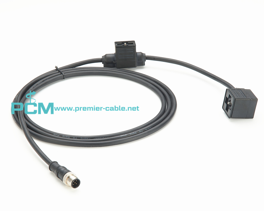 Sensor actuator cable M12 cable plug to valve connector 