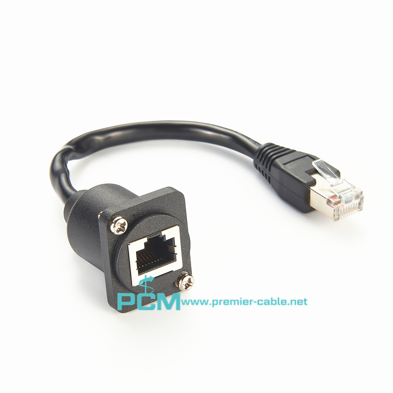 Chassis Mount  RJ45 Female Socket Network Connector 