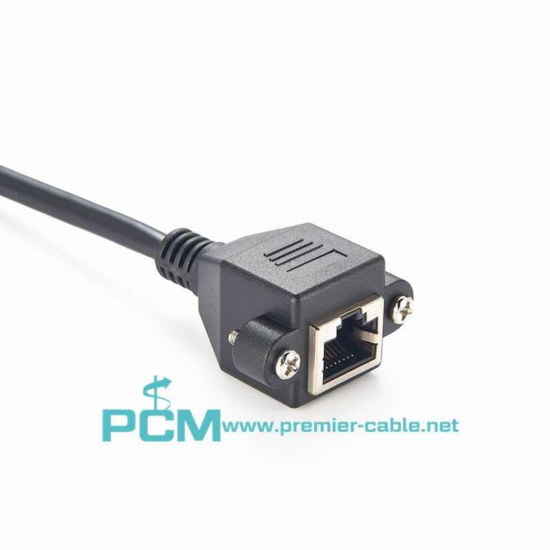 RJ45 Ethernet Panel Mount Extension Cable