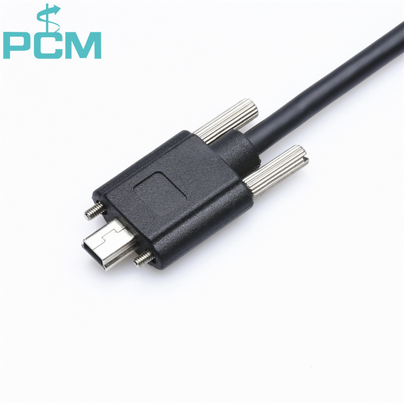 High Flex Mini USB2.0 Cable with Screw Locking