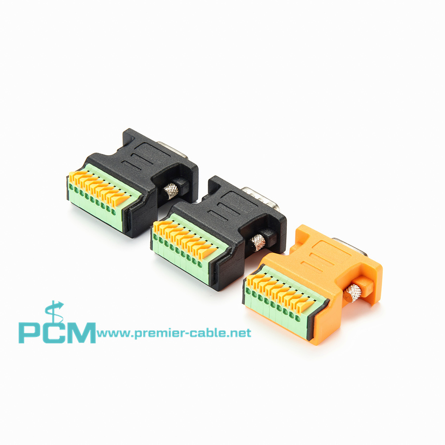 DB9 to 9-Pin Terminal Block Adapter 120 Ohm termination resistor 