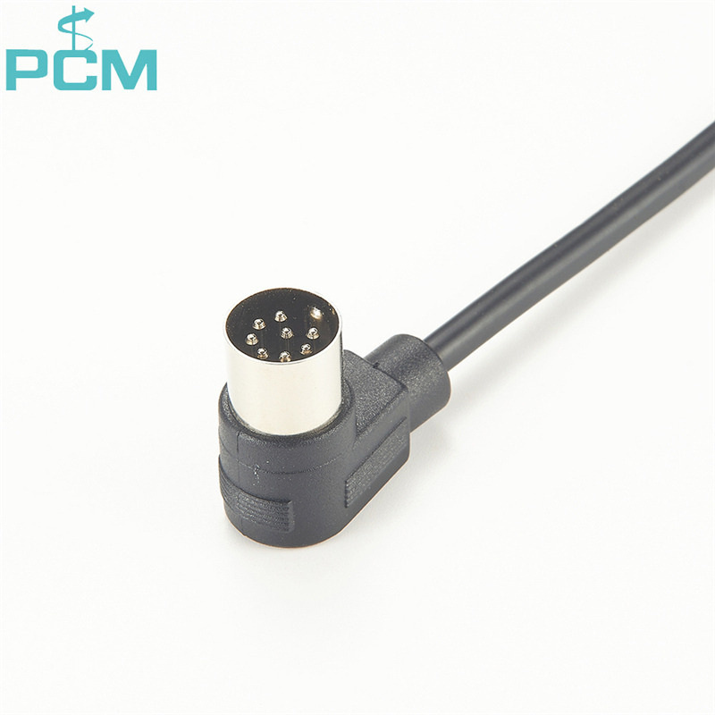 DIN 3Pin 4Pin 5Pin 6Pin 7Pin 8Pin 9Pin 13 Pin Right Angle 90 Degree Cable