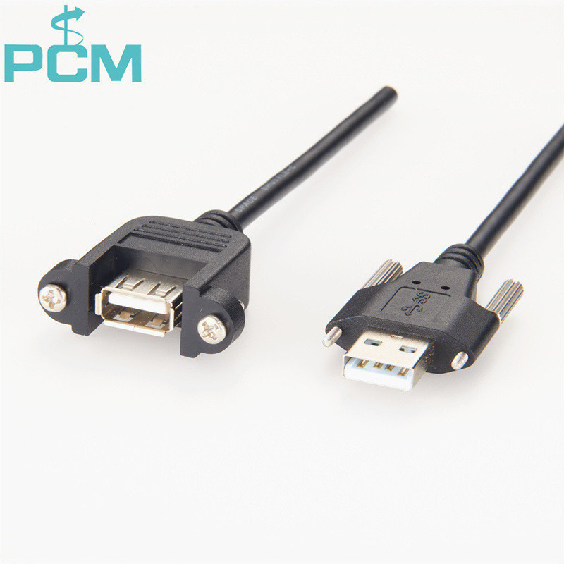USB 2.0 Thumbscrew Locking Cable
