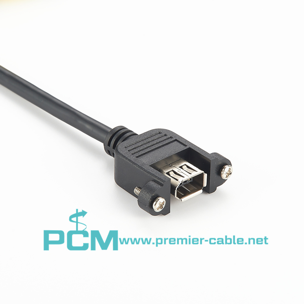 FireWire Panel Mount Extension Cable