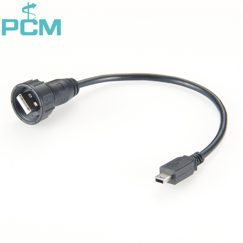 Waterproof USB Type Mini B 5 Extension Cable Assembly