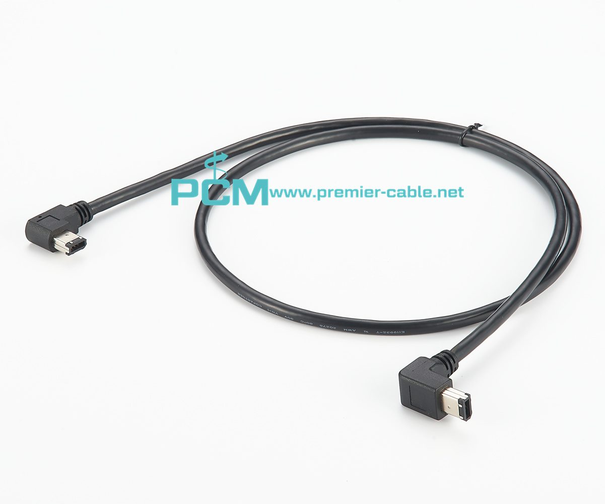 FireWire 400 6 Pin Right Angle Cable