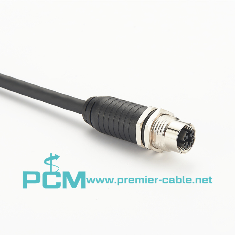 M12 8 Position IP67 X-Coded Ethernet Panel Mount Cable
