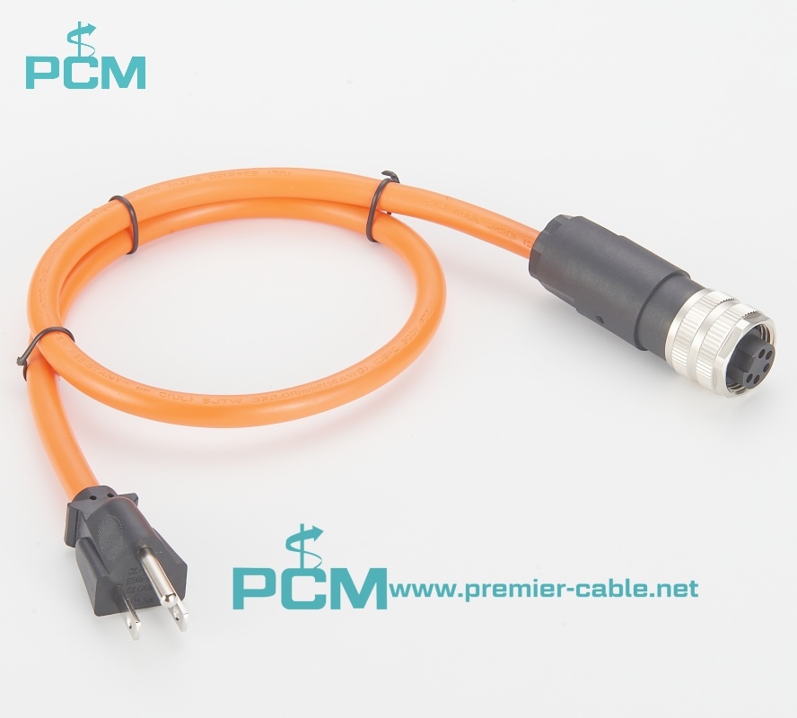 NEMA 5-15P to 7/8 inch Mini-change Connector 5 Pin Power Cable