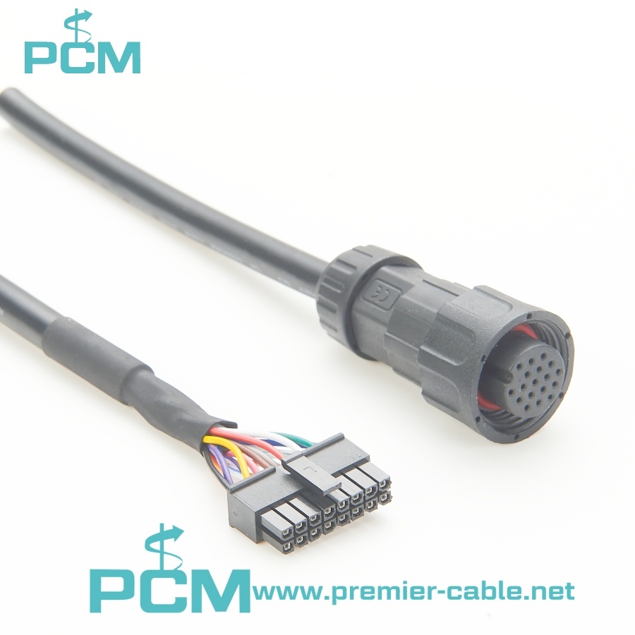 M19 Circular power connector to Molex Micro-fit cable