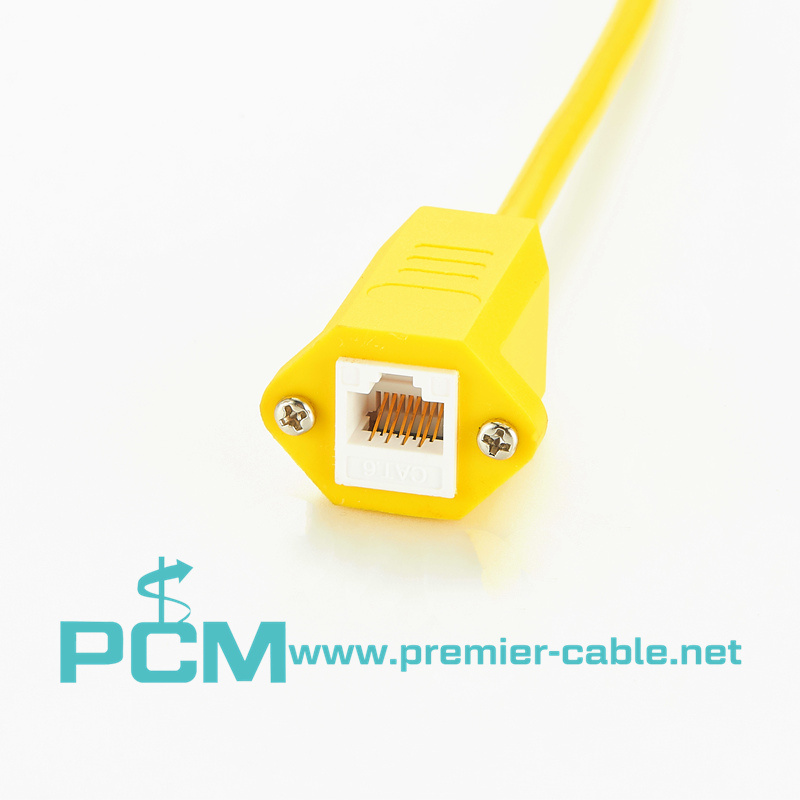 Rj45 Cat6 Panel Mount Ethernet Extension Cable Premier Cable A Cable Specialist For Wire 