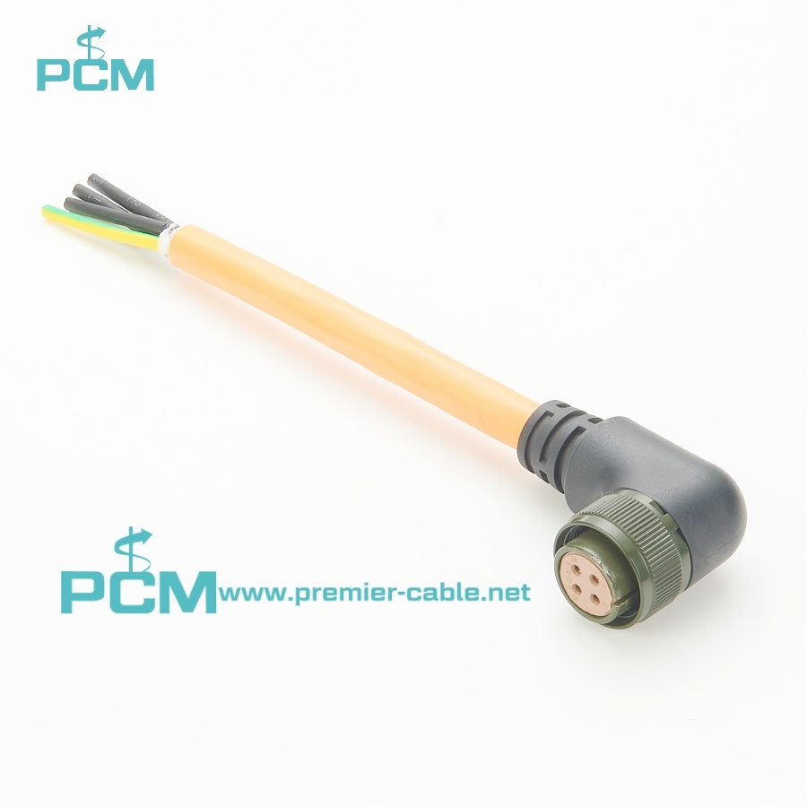 Cable Right Angle MS3108A18-10S 4 Contacts Female Circular Connector 