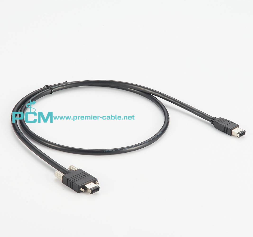 FireWire 400, 6 Pin to 6 Pin, Screw Locking
