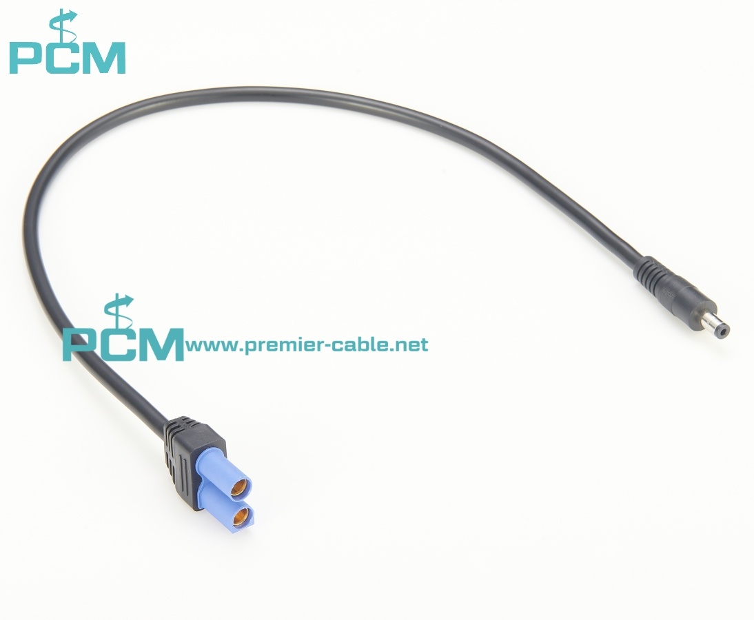 DC Power 5.5X2.1mm Male Barrel To EC3 EC5 Male Plug