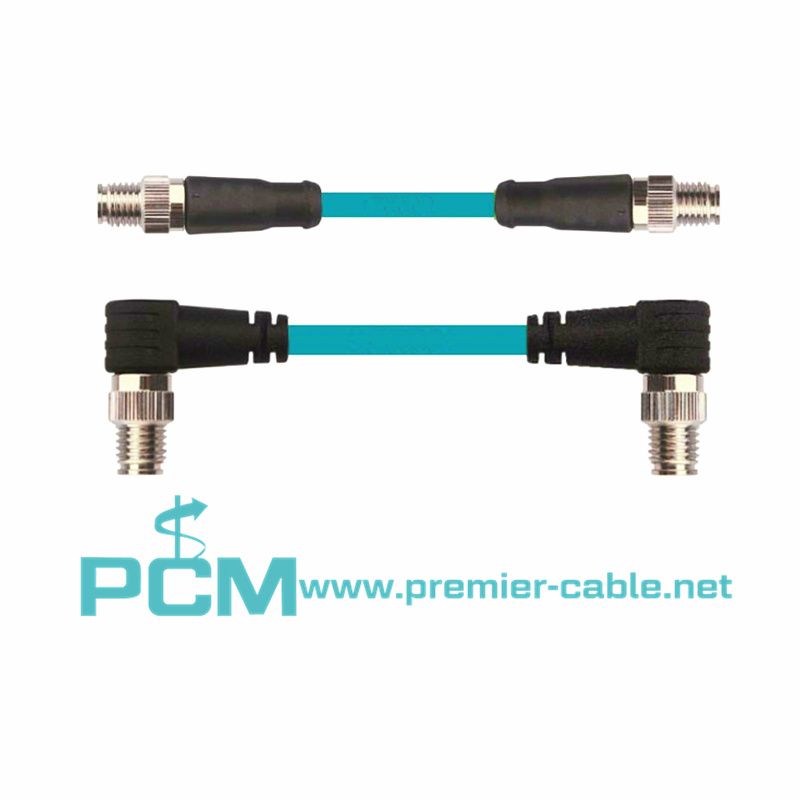 M8 Industrial Profinet right angle cable 